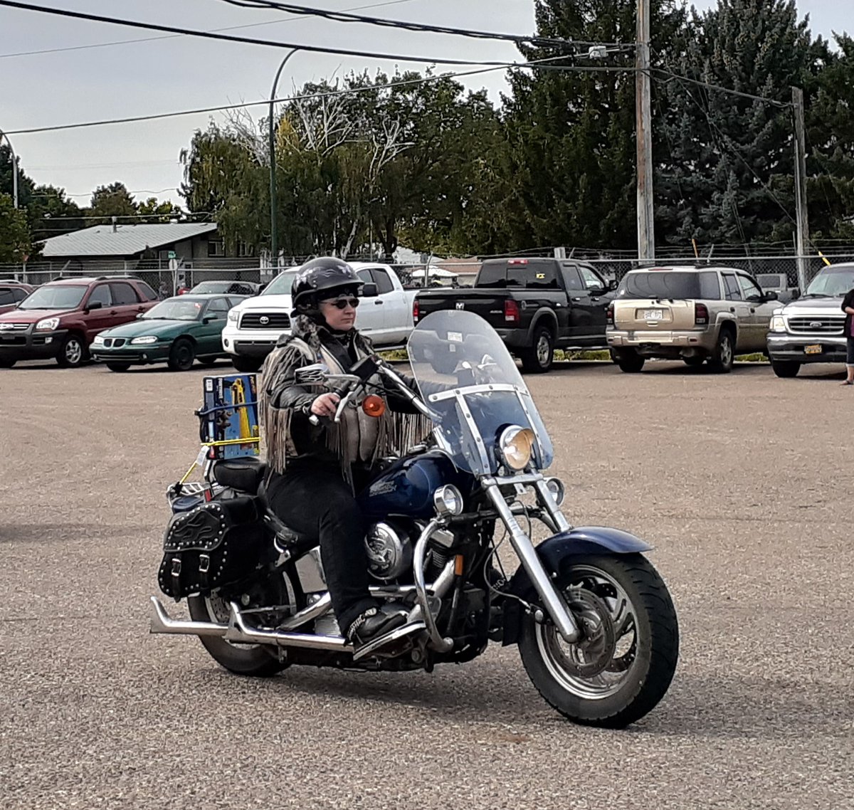 @CarymaRules I'd love to see them lined up parked side by side and then have someone knock them over like dominoes. 😉 Btw, I am a #BikerBitch. Pic from #Toyrun 2019. I have all the freedom I want. I wear a mask because I care about other people. #truckoff #ramranch #rollingthunder
