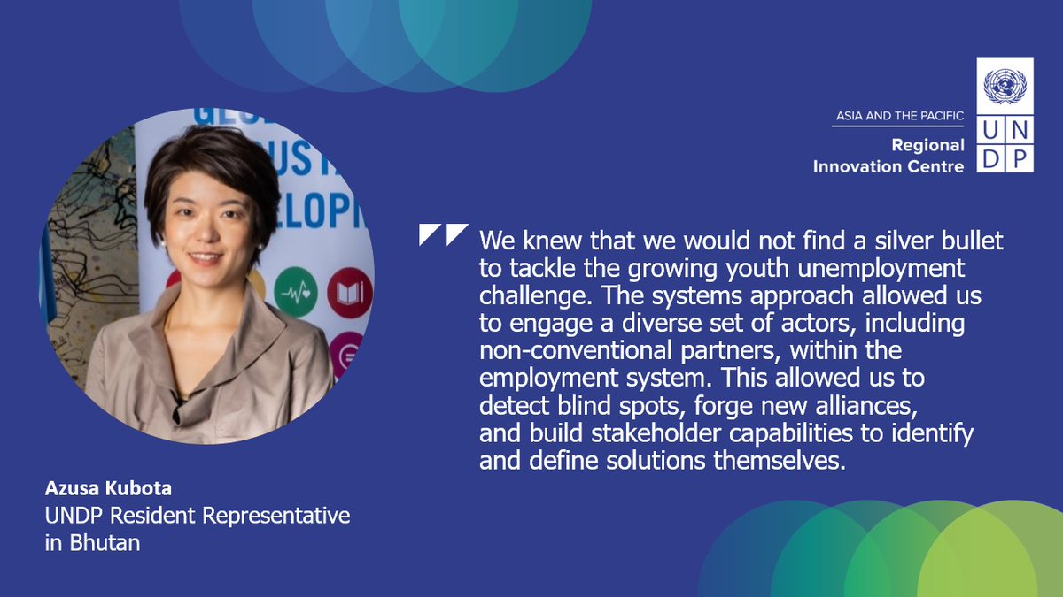 UNDP_InnoAP's tweet photo. Learn from examples like the @UNDP_Bhutan 's work on youth unemployment at the #UNDPSystemChangeGuidebook webinar
https://t.co/Rq3WaEDX3U
@AzusaKubota @UNDPasiapac @UNDPAccLabs @UNDP_innovation @UNDPPH @UNDPVietNam @UNDP_Bhutan @UNDP_Pakistan https://t.co/w8EFjS4pld