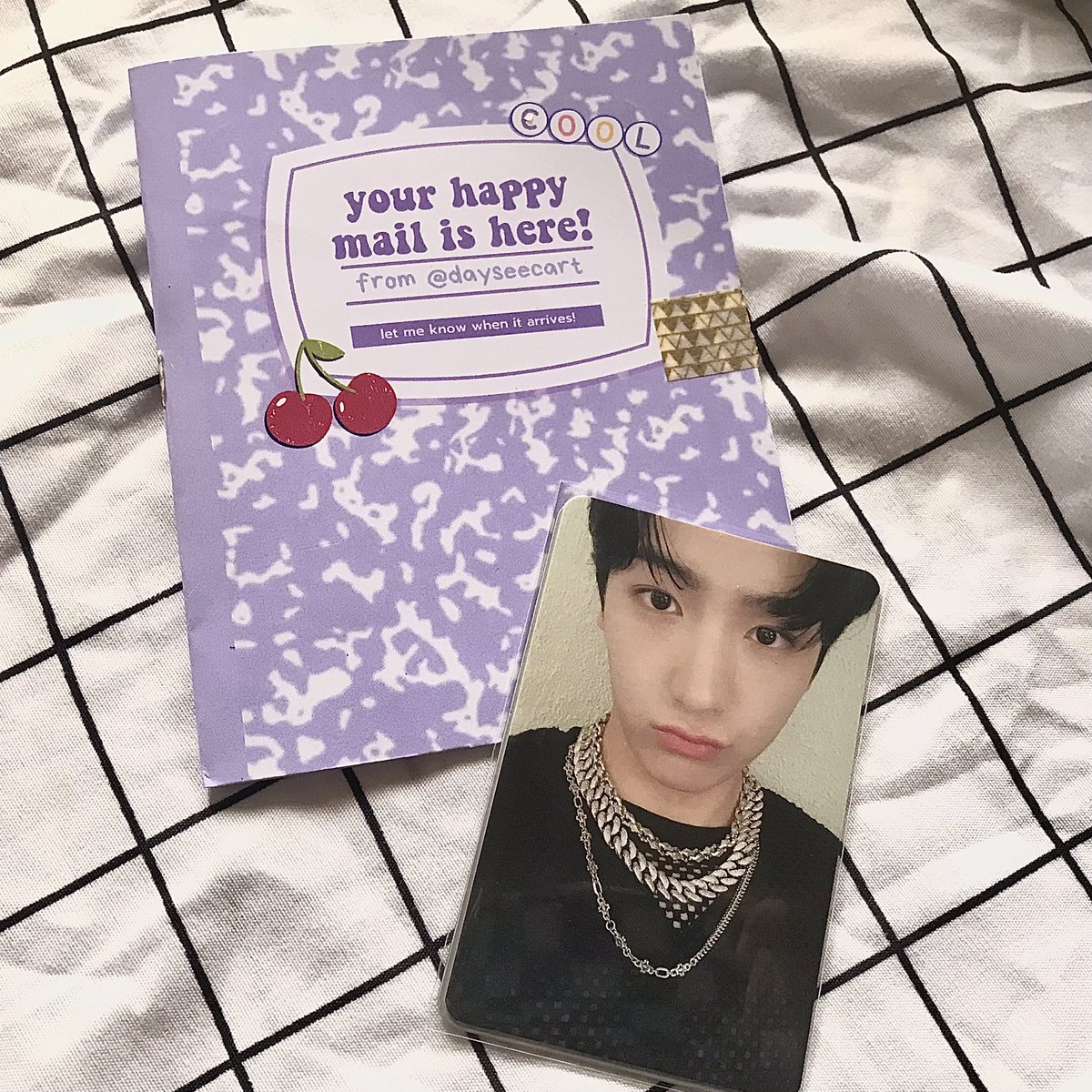 artbyoshi's tweet photo. — my hyunjae pc came home !!! tysm for packing him safely 💟 #daysfeedback https://t.co/k24iZOsu9U