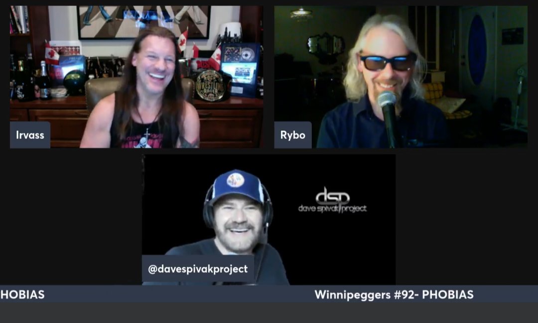 VickyConley44's tweet photo. Meanwhile on Episode 92 . We're still having fun eventho we all are scared of something @IAmJericho #Winnipegers @dspivakproject https://t.co/kzRq5Tyf7v