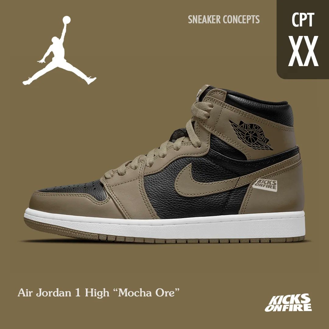 KicksOnFire on X: SNEAKER CONCEPTS: Air Jordan 1 High “Mocha Suede” ☕️   / X