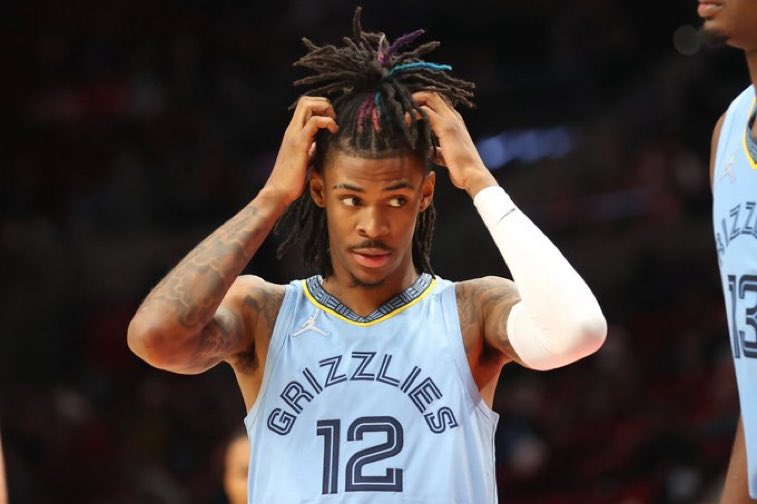 overtime's tweet photo. Ja Morant notches FIRST EVER triple double in Memphis playoff history ⭐️

16 PTS
10 REB
10 AST
3 BLK https://t.co/TEI9utOUVA