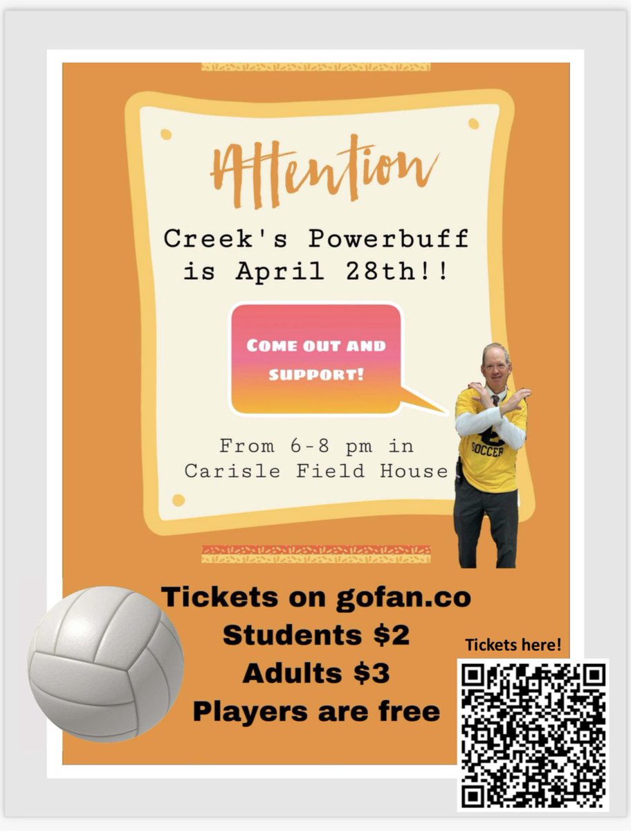 Erin Kemp (@mrskempcchs) on Twitter photo PowerBuff Volleyball is BACK on 4/28! Come out to see your <a href="/CreekWildcats/">Clear Creek Wildcats</a> Seniors c/o ‘22 battle Juniors c/o ‘23. Tickets on GoFan! <a href="/Creek_Stuco/">CCHS StuCo</a> PowerBuff Volleyball is BACK on 4/28! Come out to see your <a href="/CreekWildcats/">Clear Creek Wildcats</a> Seniors c/o ‘22 battle Juniors c/o ‘23. Tickets on GoFan! <a href="/Creek_Stuco/">CCHS StuCo</a>