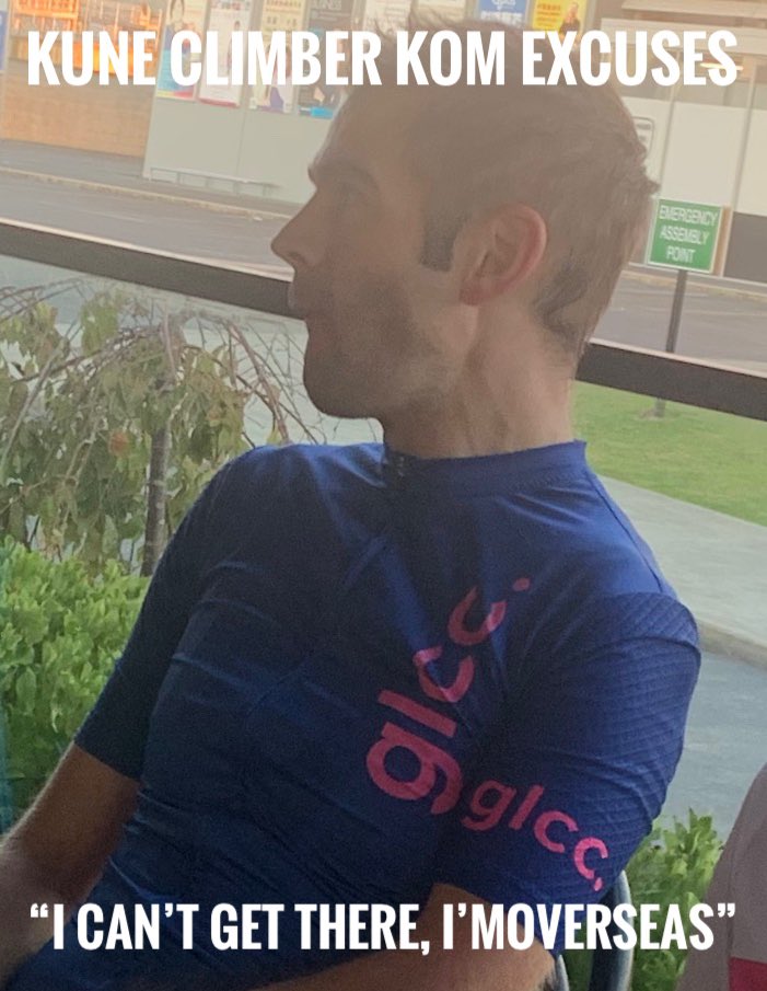 GreyLynnCC's tweet photo. What excuse will you use for not being crowned #GLCC #KuneClimberKOM ? https://t.co/622I4bahUJ