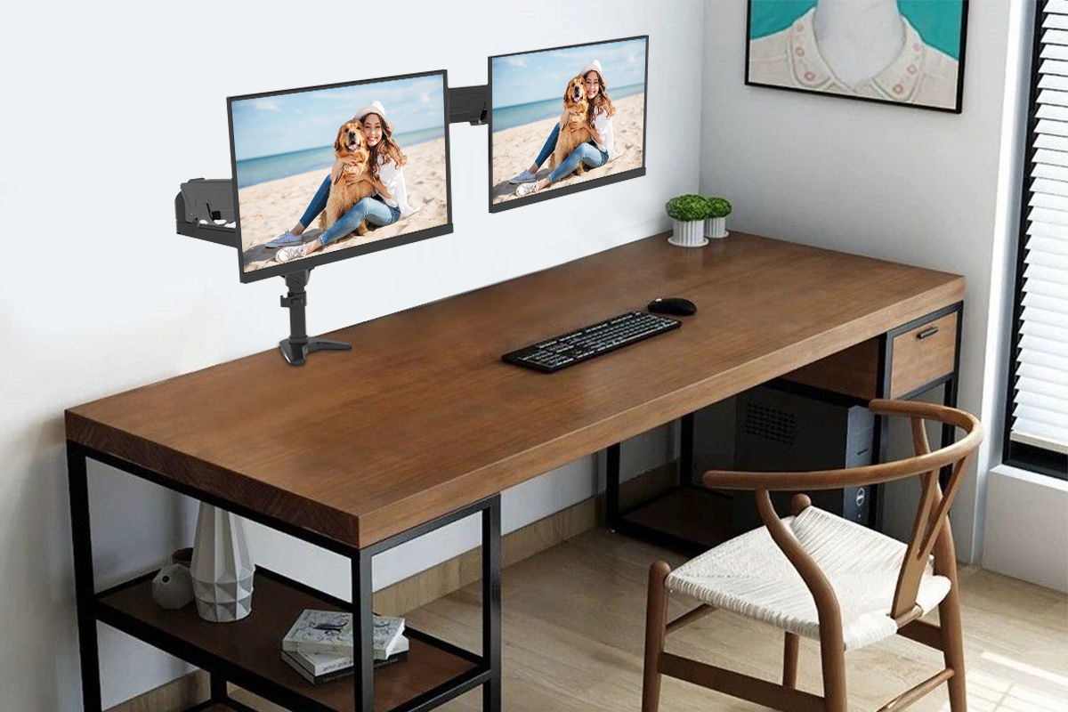 JOYworker1's tweet photo. Perfect dual monitor mount makes your work more efficient 

#desksetup #desktour #desksetup #deskgoals #standingdesk #deskconverter #homedesign #homeoffice #homeimprovement #officedesign #officespace #homespace #ergonomic #amazonfinds #workingfromhome #homestudy #styling https://t.co/PRlzv1PS9b