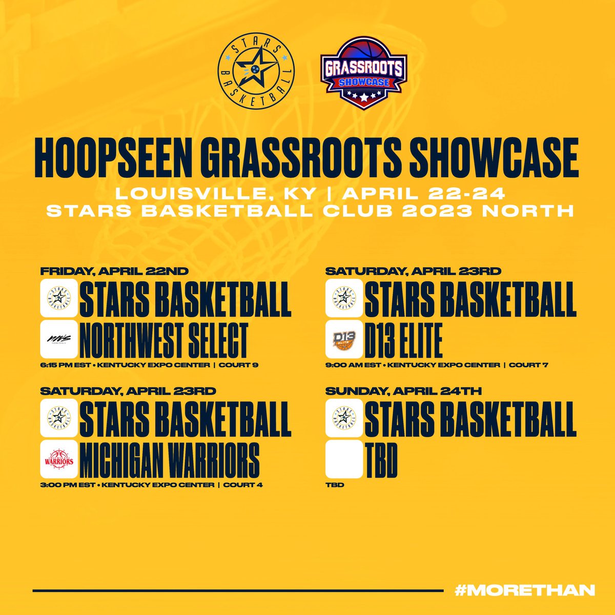 2023 North coached by James Morrison (<a href="/jmorrison719/">James Morrison</a>) will be in Louisville for the <a href="/hoopseen/">HoopSeen</a> Grassroots Showcase! Coaches, come see them play! 🌟 #morethan