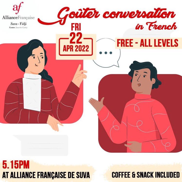 📣Wanna complete your French language learning with a fun activity? 💬Take part in this today’s informal conversation session with teacher Leïla 🤓 FREE - Drinks and snacks provided - All levels
#speakfrench #learnfrench #alliancefrancaise #frenchconversation #frenchlanguage