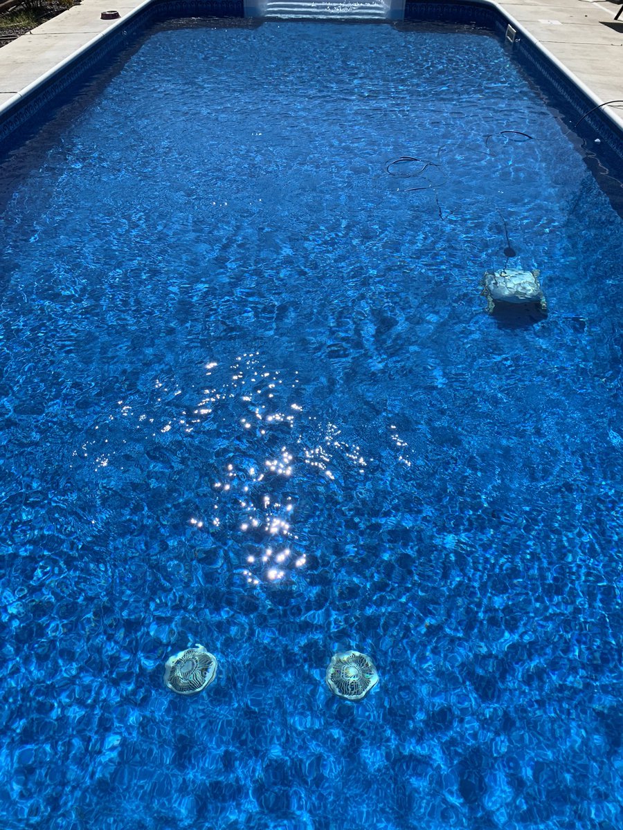 PoolPreppersLLC's tweet image. This pool was opened on Monday! Swimming pools look great when you manually vacuum when opening. Automatic/robot pool cleaners can be convenient for maintaining your pool throughout the summer. Don’t forget to thoroughly brush your pool walls &amp;amp; floor regularly! #swimmingpool