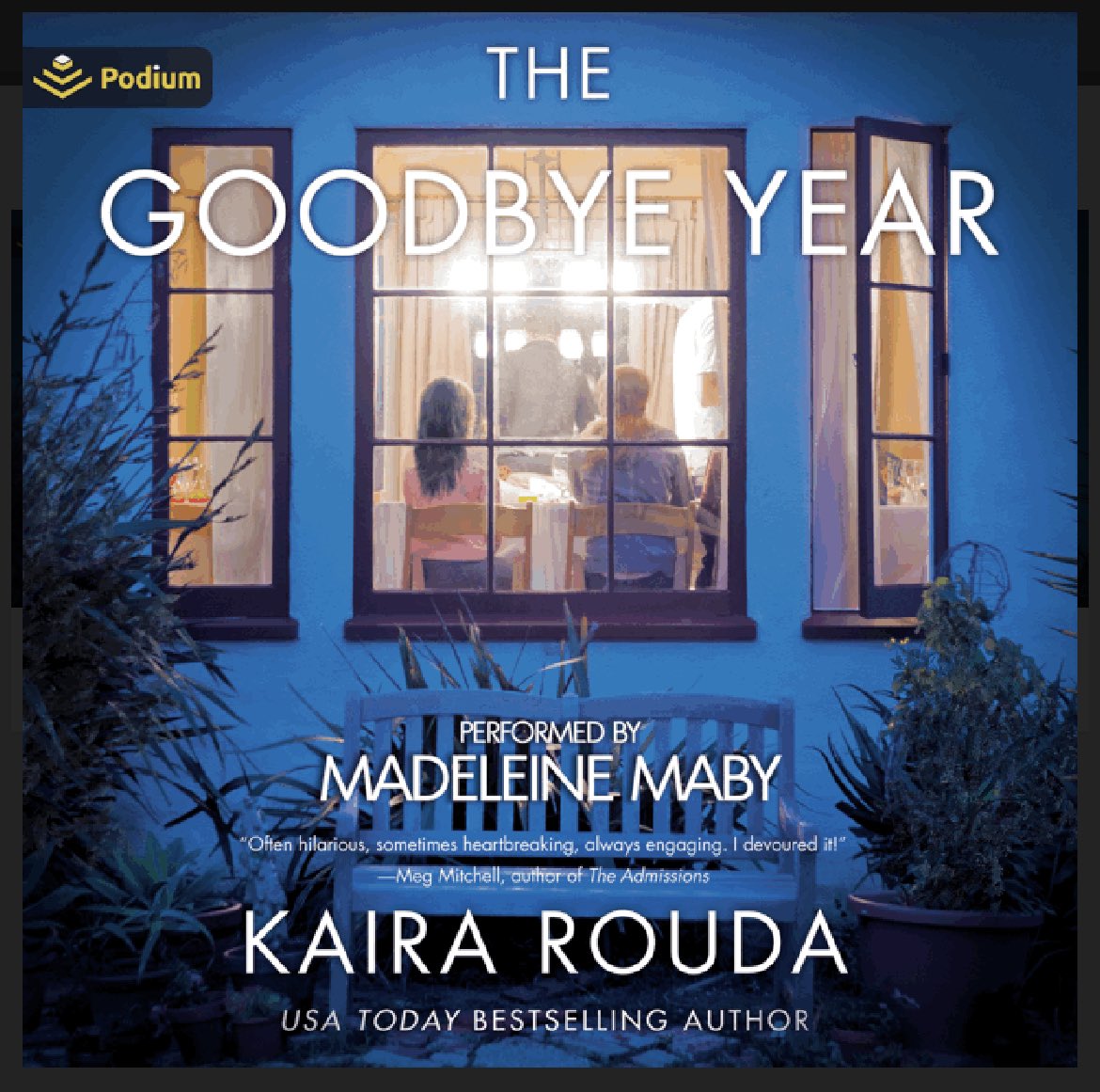 KairaRouda's tweet image. So excited! THE GOODBYE YEAR finally has an Audiobook- preorder now! Please! #podium #thegoodbyeyear #suspense #audiobook
