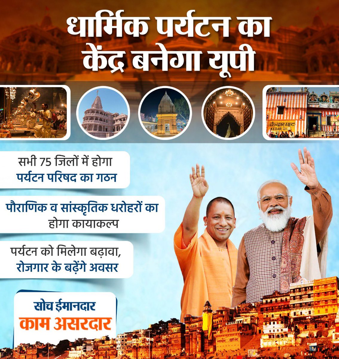 harshcha's tweet image. धार्मिक पर्यटन का केंद्र बनेगा यूपी। 

@myogiadityanath 

#YogiTransformingUP