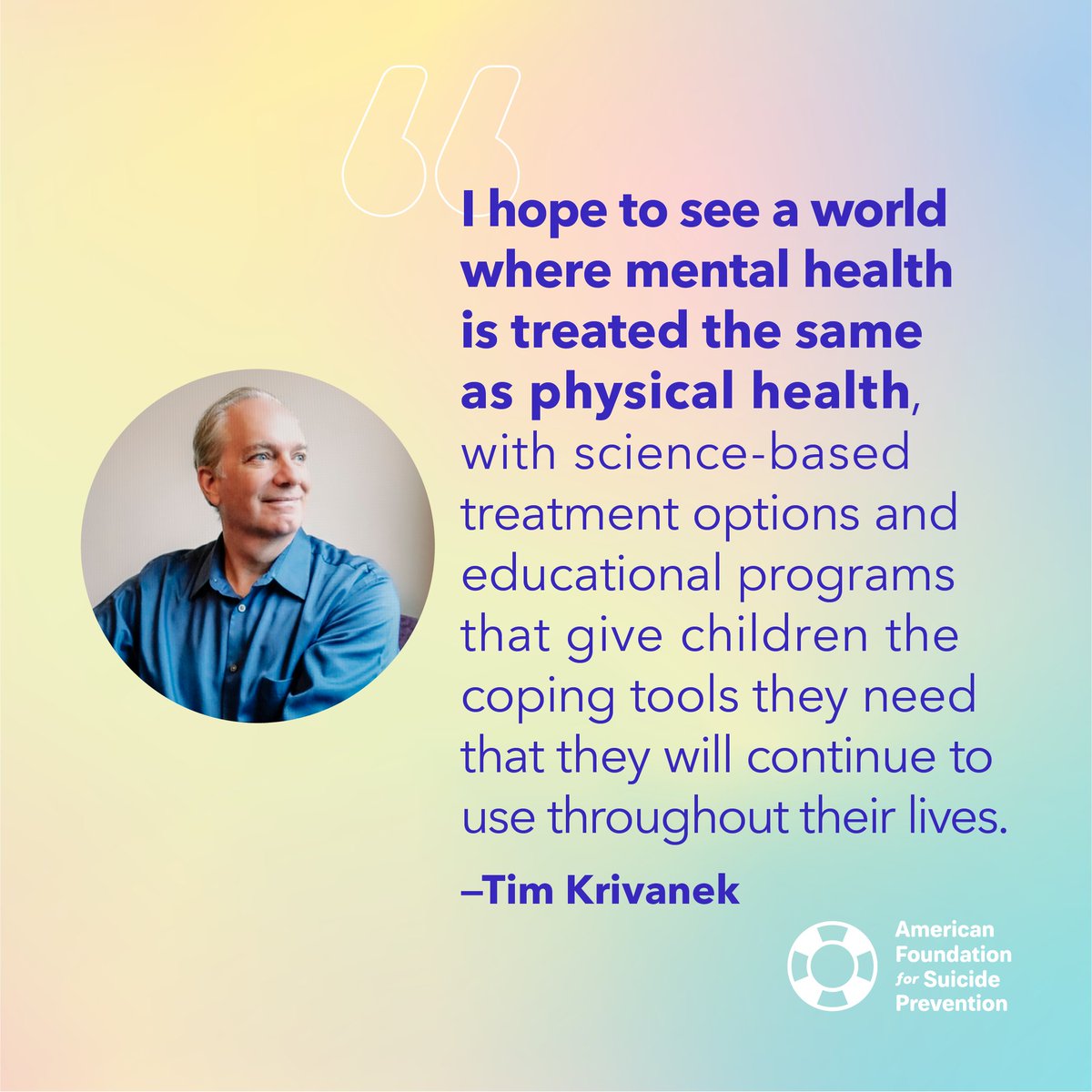 AFSP Montana (@afspmontana) on Twitter photo Through #Science2StopSuicide, Tim Krivanek of <a href="/AFSPWA/">AFSP Washington</a> hopes everyone can see mental health and physical health as equally important. #NationalVolunteerWeek Through #Science2StopSuicide, Tim Krivanek of <a href="/AFSPWA/">AFSP Washington</a> hopes everyone can see mental health and physical health as equally important. #NationalVolunteerWeek