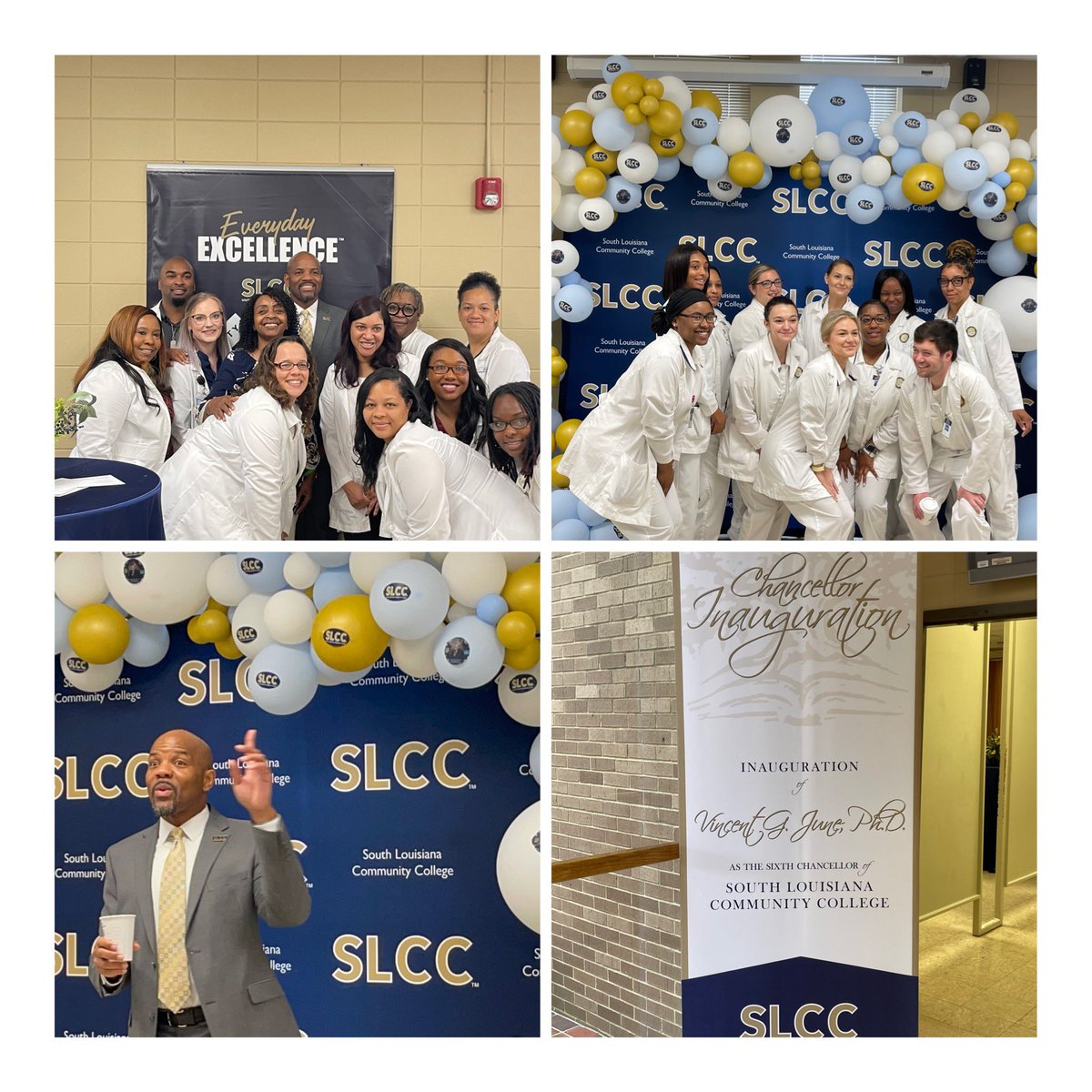tlwmoore's tweet photo. What an awesome “Coffee with the Chancellor” event, celebrating @DrVincentJune during the 6th @southlacc Chancellor’s Inauguration events!⭐️💙⭐️ #SLCCINAUGURATION #EverydayExcellence #DrJ https://t.co/KbepOHq3HK