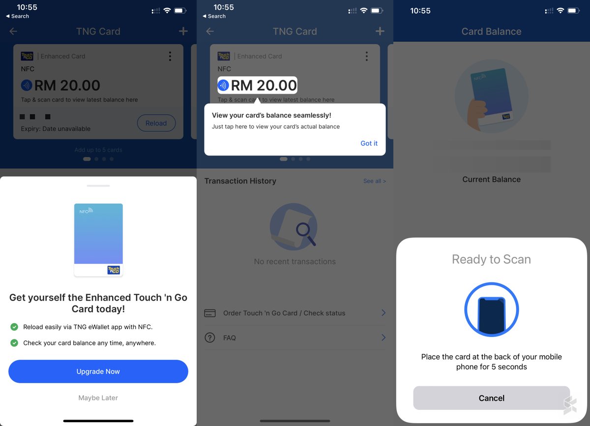 تويتر \ SoyaCincau على تويتر: "The Enhanced TNG Card which allows you to  reload via your NFC smartphone is now live. Finally, you can top-up through  TNG eWallet by tapping the card