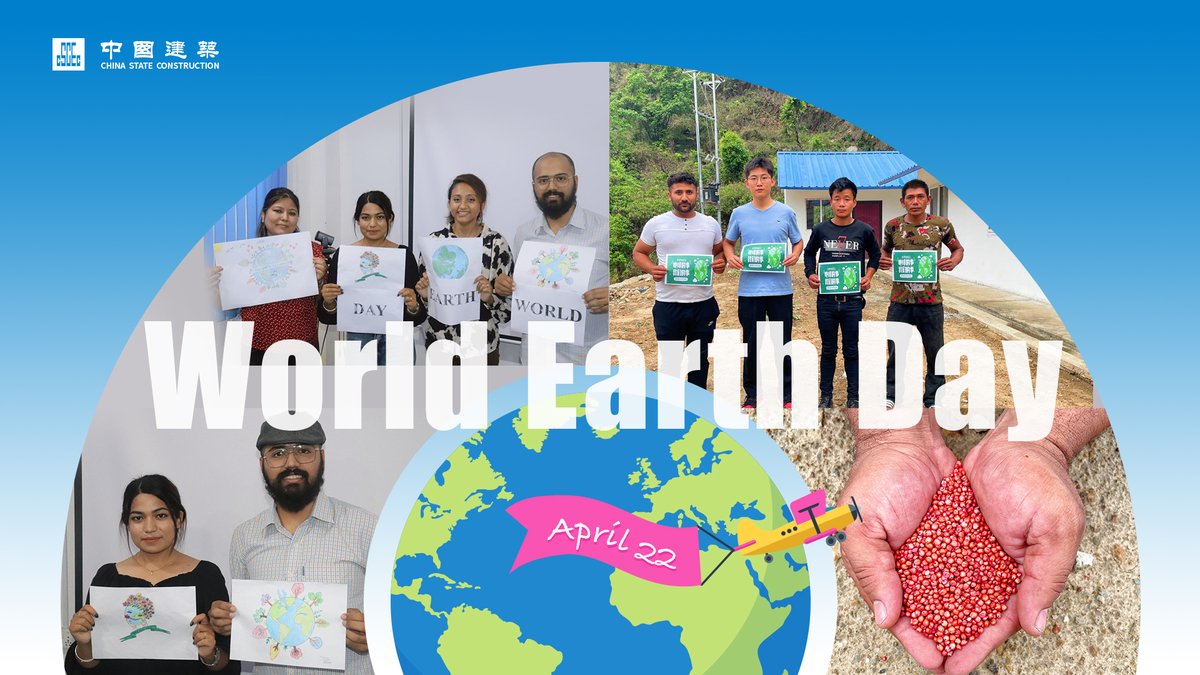 CSCECNepal's tweet image. On April 22,  CSCEC Nepal Project jointly launched events for World Earth Day themed by “Let&apos;s Act Together! ” by unfolding variety of manners of loving the earth. 🌏 😀 @CSCECNEWS  @EarthDay #InvestInOurPlanet
#WitnessHappiness
#CSCECInAction
It&apos;s your turn! @CscecSlk