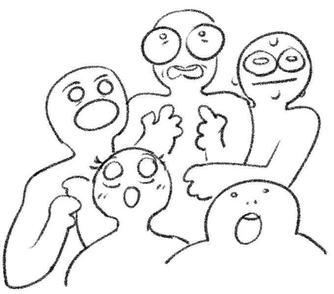 so tempted to just draw background characters/crowds like this in comics ;;;;; 