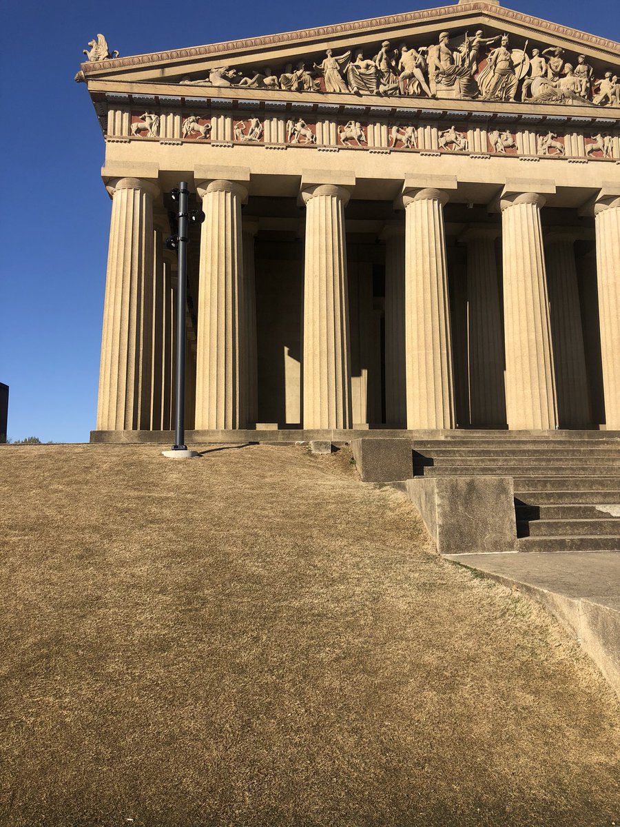 When learning about Greek mythology in the fourth grade, it is extremely beneficial to have a full scale replica of the original Parthenon located nearby! They loved it, of course!