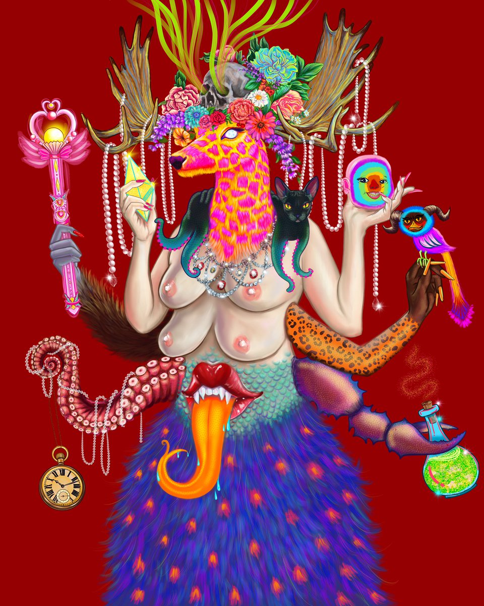 hukeaw's tweet photo. Hello…this is my Chimeraart
Participate in the Derivative Art Contest  @chimerapillars  My inspiration from my favorite and surroundings mixed with my imagination.  
I really like and enjoy this piece of artwork.😍

1/1 2300x4000px. 1000dpi

@toddlerpillars 
#ChimeraArt #NFT https://t.co/8P7EzZBqa9