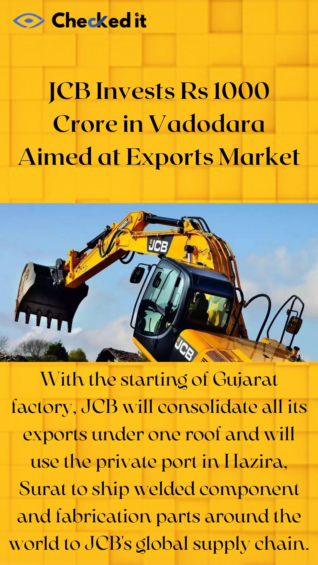 Checked It on Twitter "JCB, a British construction equipment company