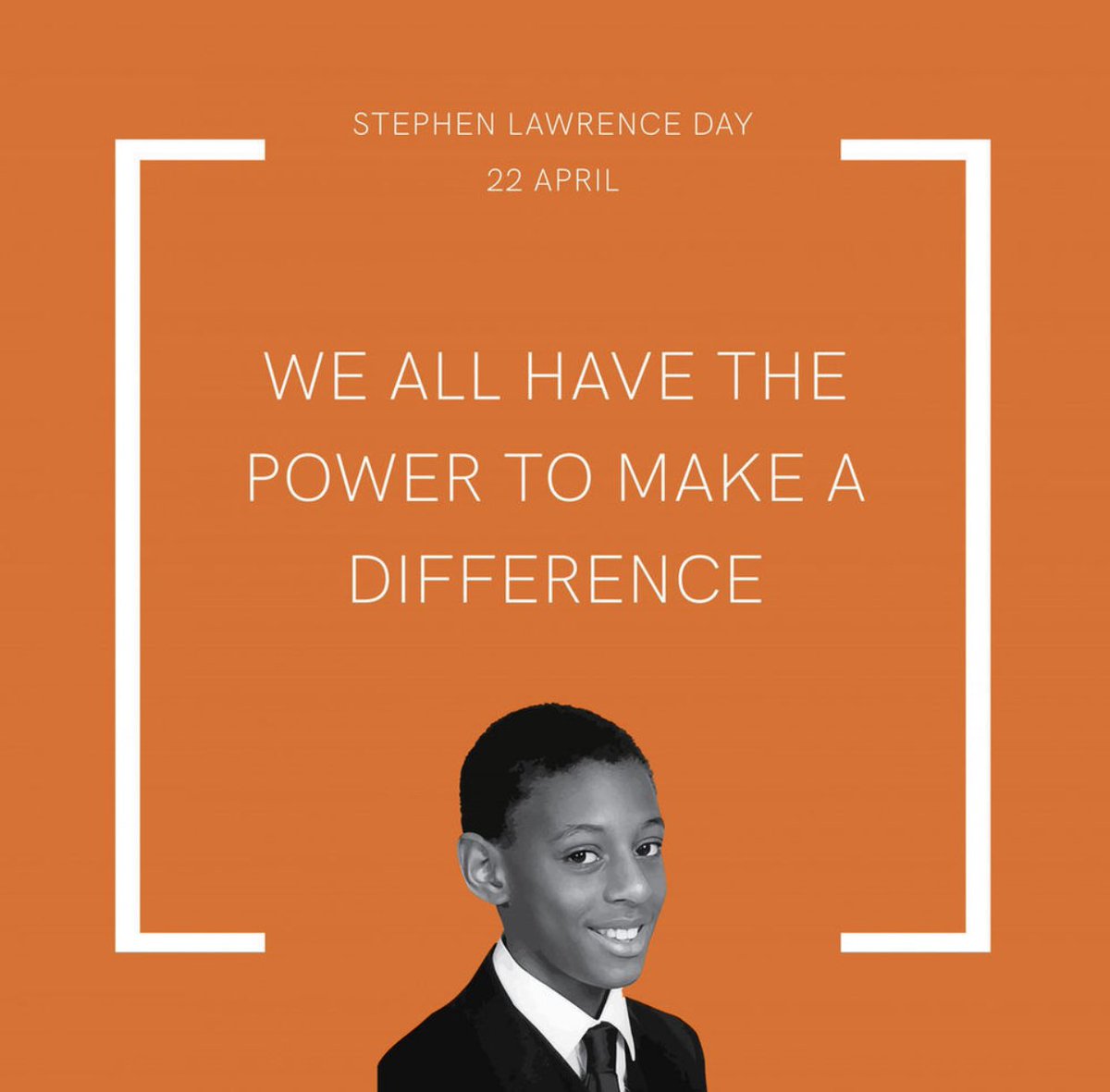 We must never forget what happened to #StephenLawrence especially at a time where institutional #racism continues to be denied. 

Education can change hearts, minds and souls. Today we see celebrate a legacy born to demand change! 

#StephenLawrenceDay #SLDay22