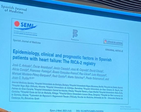 UMIPIC's tweet photo. #24ICyFA @jc_trullas habla ahora de la situación del registro #RICA2...Base de datos creada en #redcap; pronto se podrá empezar con el reclutamiento @Sociedad_SEMI @IcyfaSemi https://t.co/Bmn0tp85xS