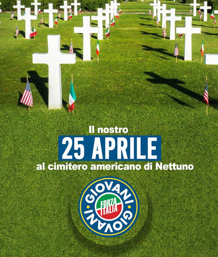 Il nostro 25 Aprile sarà all’insegna della Libertà, al Cimitero Americano di Nettuno, per onorare il sacrificio di chi, per restituirla all’Italia e agli italiani, ha pagato con la propria vita. Viva la Libertà! 🇮🇹 🇺🇸
#FestaDellaLiberazione