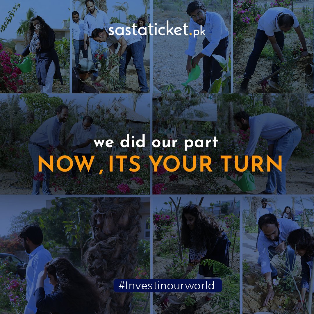 sastaticketpk's tweet photo. On Earth Day, let us promise to plant one tree, one person every year and we will have a much greener and happier planet to live on as every small effort counts. Happy Earth Day to you
#sastaticket #earthday2022 #greenenergy #plantlife #cleanenvironment #keepenvironmentgreen https://t.co/y26ckR9su9