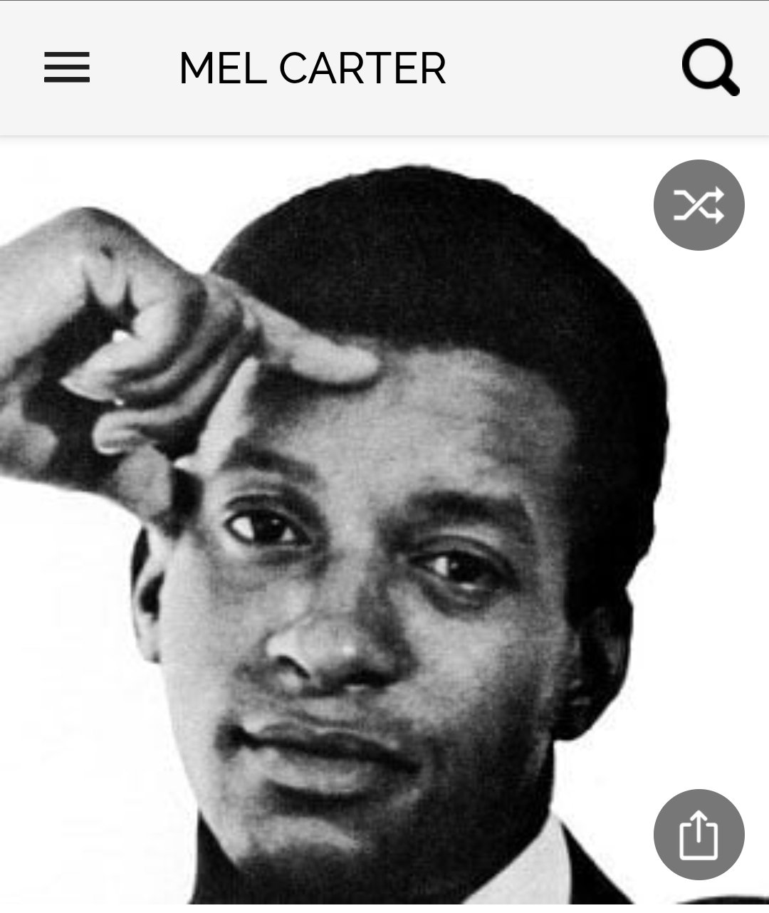 Happy Birthday to this great singer.  Happy Birthday to Mel Carter 