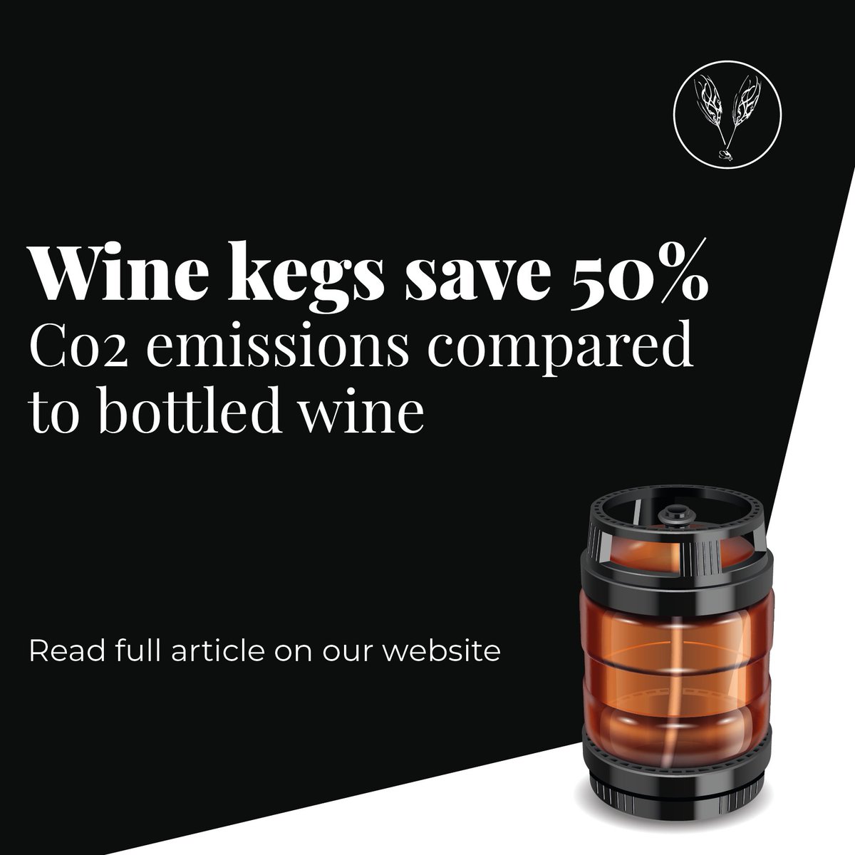 The wine keg can hold the equivalent of 26 glass bottles and can reduce Co2 emissions by 50%. To start exploring what you need to know about purchasing a wine keg, have a read of our blog over on The Sparkling Wine Co. website: bit.ly/3Etdv40 #winekeg #winestorage