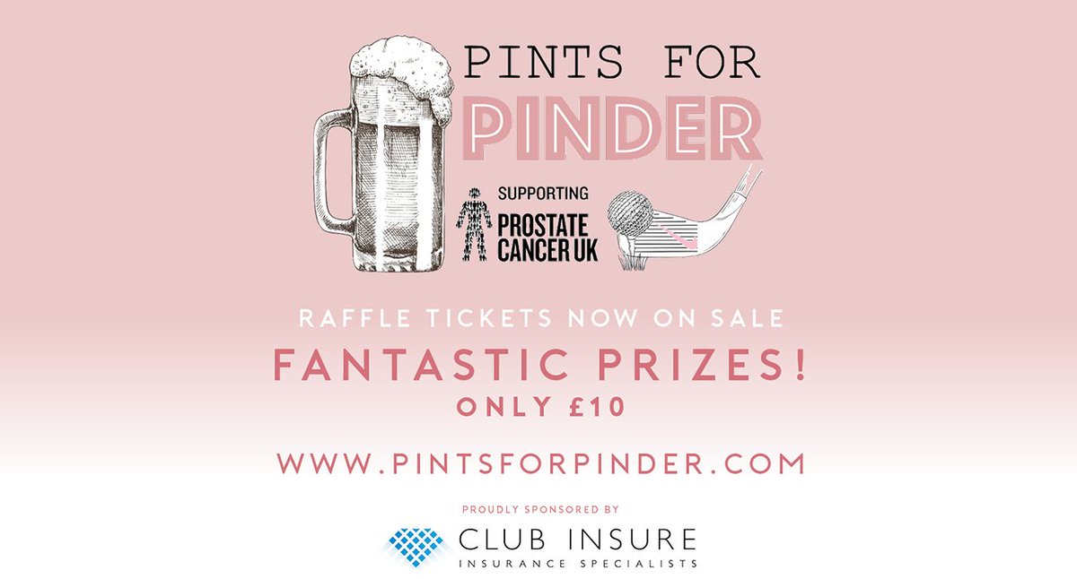 ClubInsureLtd's tweet image. We're so proud to be supporting @PintsforPinder &amp;amp; the great event they're running to support our partners, @ProstateUK.

There's still chance to grab a raffle ticket for the chance to win some great prizes.

More about the event &amp;amp; our partnership 👉 pintsforpinder.com