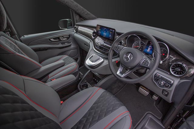 Senzati Jet Class in Storm Grey and Ebony with a red stitch! #senzati #jetclass #jetspec #luxurymercedes #luxurymercedesbenz #luxuryvehicle #luxuryvehicles #mercedes #benz #vclass #vclassconversion #mercedesbenz