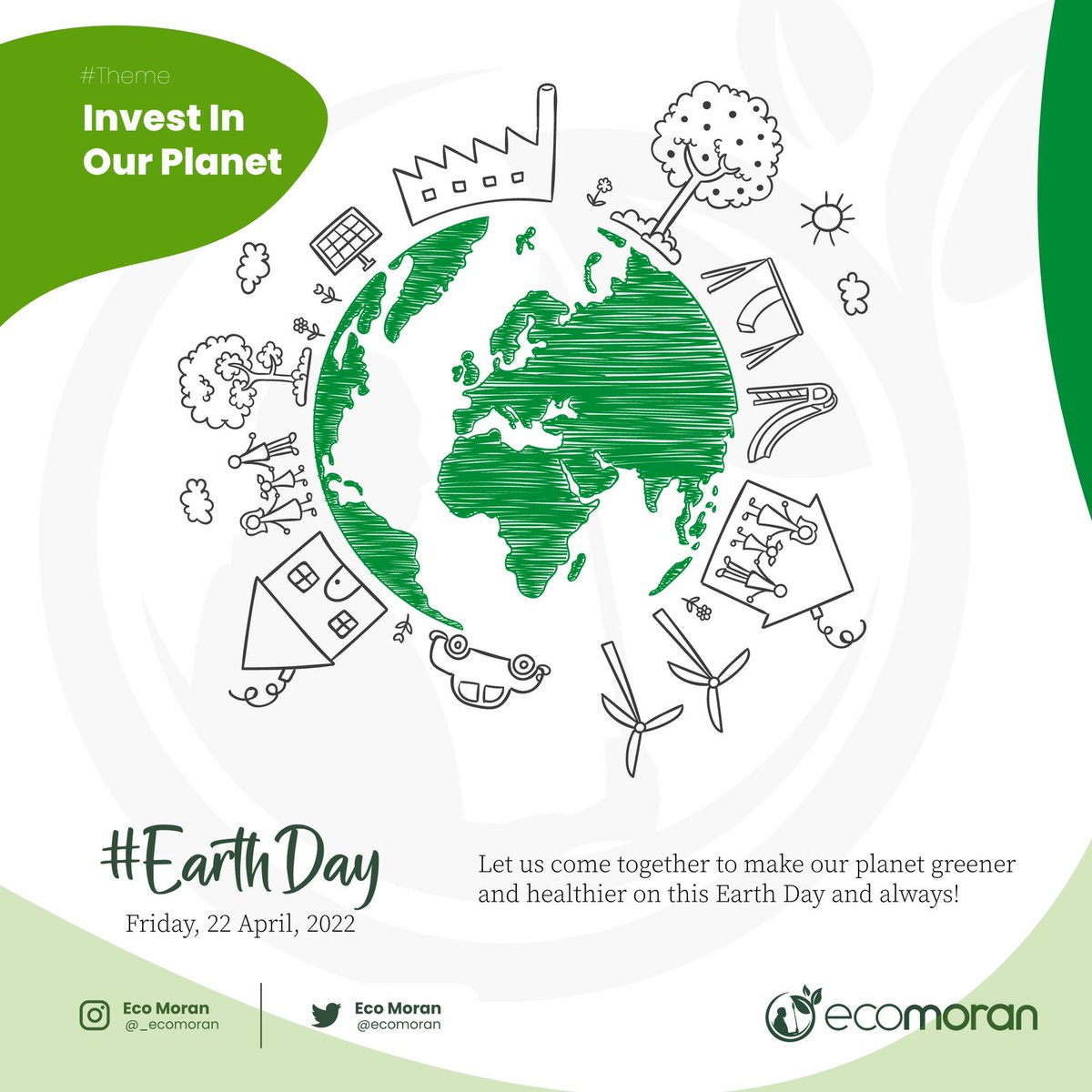 EcoMoran's tweet photo. We can not fully #InvestInOurPlanet if we forget the core importance of #Sustainability, that the futures of generations to come are not compromised by our actions today. Let us directly invest in our younger generations by guiding them to partake in #ClimateAction 
#EarthDay2022 https://t.co/jO5xswpC4p