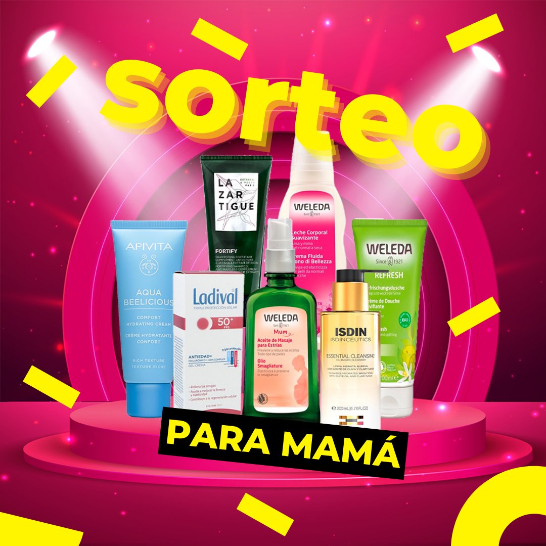 chachifarma's tweet photo. 👑👑 ¡SORTEO POR EL #DiaDeLaMadre! 👑👑
Para celebrar el día de la madre traemos un sorteo con este combo perfecto para ese día tan especial.

Para participar es muy sencillo 👇
1️⃣ Síguenos.
2️⃣ Haz RT.

🗒 https://t.co/czhtpRC23t
El sorteo acabará el día 26 de abril a las 12:00h. https://t.co/pEmjgOvBmT