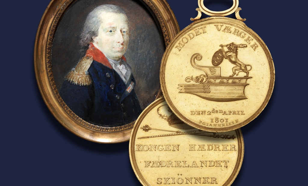 221 years ago this month, Frederik VI personally bestowed Captain Arenfeldt with a distinguished gold medal after the Battle of Copenhagen. This legendary medal of honour will be sold at auction at Bruun Rasmussen on 26 April in Copenhagen. Further info: l8r.it/uP4m