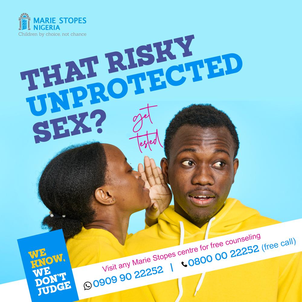 auntyoma_'s tweet photo. Port Harcourt Girls will tell you 'it is just the tip that entered', even at that, 
@MarieStopesNG is one of Nigeria's leading network of professionals on sexual health.

For counselling: call/whatsapp 08000022252 (for free)
Or kuku go to
No: 25 Nsirim road, off Ikwerre rd, PH. https://t.co/BfPcAzz93i