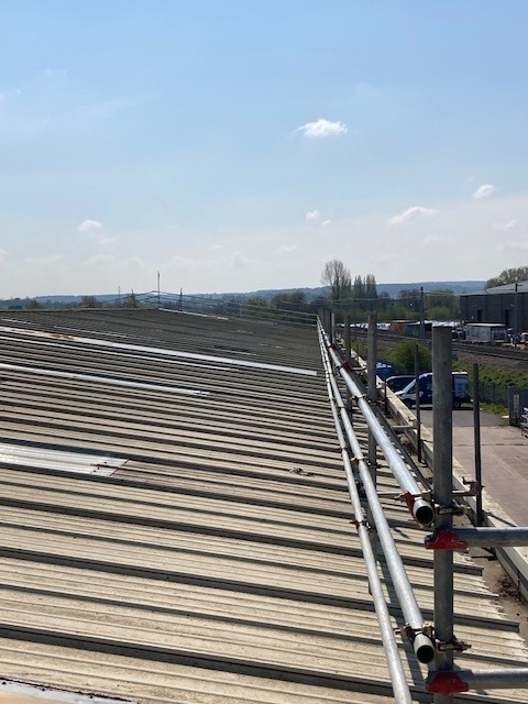 It's up and the sun is out! #GoingSolar We are excited to see the scaffolding constructed and ready for the massive 1500 solar panel installation ☀️ An exciting 2022 Earth Day at #AlphaManufacturing 🌍 #InsideAlpha #EarthDay2022 #InvestInOurPlanet #SustainableManufacturing