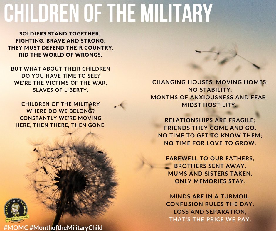 ScottysCharity's tweet photo. It's the #MonthOfTheMilitaryChild, and at Scotty's, the bereaved military child remains at the heart of everything we do. Share this post &amp; help us to support 1,000 bereaved military children annually by 2030.

More info: https://t.co/TtuWylVPOf

#MOMC #MOMC2022 @babybirdadvent1 https://t.co/GQYPS1tV7M