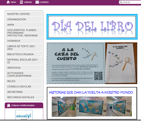 Nuestras actividades del día del libro relacionadas con el proyecto de Bibliotecas del futuro y con el hilo conductor del presente curso " la vuelta al mundo"