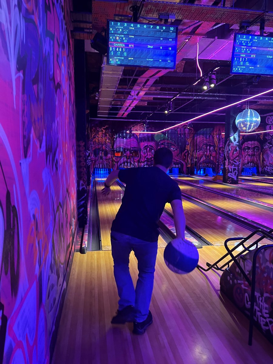GetRecruitedJob's tweet image. The Get Recruited team tested out their bowling skills at Lane 7 last night, with varying levels of success... 😂🎳

Chloe, Lydia, Sophie and Darren came out on top! 🎉🎉

Can&apos;t wait for the next trip out, what will we do next? 👀

#recruiting #recruitment #hiring #jobsearch
