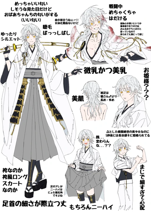 ⚠️女体化⚠️
刀剣女士②
※雑だけど血表現あります。エロくないけど下着とか出てます。 
