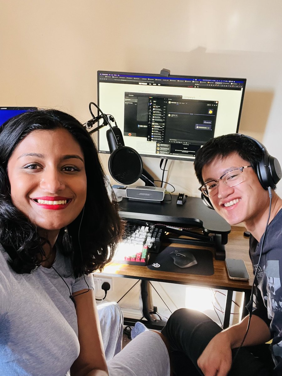 So fun recording our latest episode of <a href="/skeptechs/">skeptechs</a> with <a href="/HubertDAu/">Hubert Au</a> (with @JoshCowls online) and getting to talk about our favourite new TV show, #Severance 📺