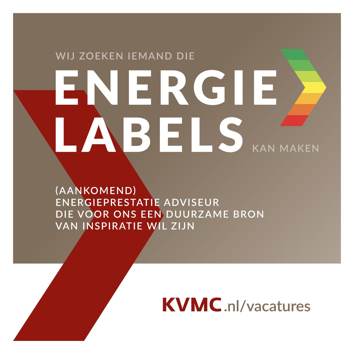 KVMC gaat vooruit ⏩ en daarom zijn wij op zoek naar een Energieprestatie Adviseur die voor ons een duurzame bron van inspiratie wil zijn. 👇👇👇

Heb jij een afgeronde opleiding MBO/HBO #bouwkunde of #installatietechniek? Bekijk de #vacature op kvmc.nl/vacatures