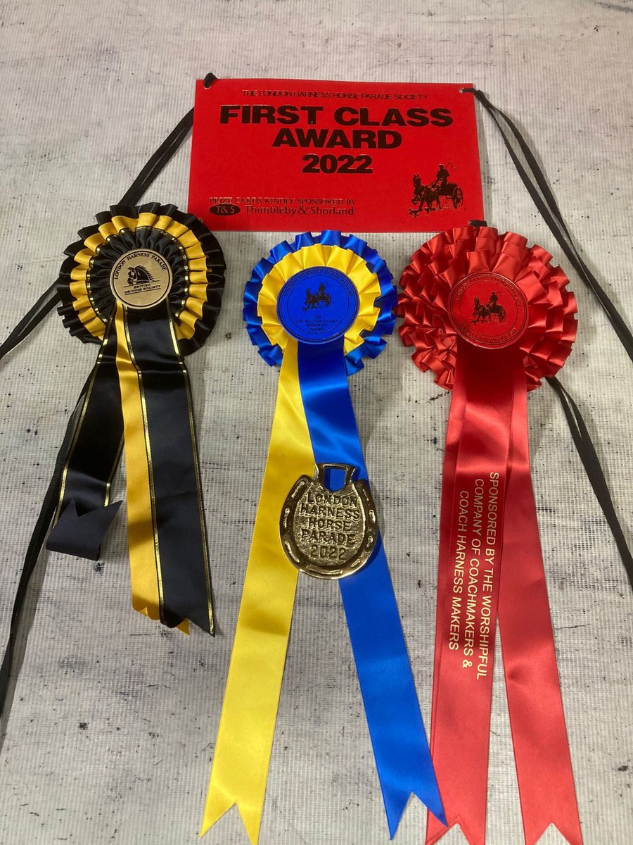 TCribb_sons's tweet photo. On #EasterMonday we had the privilege of attending the #London HarnessHorseParade for the continued support and #welfareofhorses in harness.
Our handsome stallions trotted away with the #FirstClassAward2022, as well as three other medals to add to the collection.
#TCribbAndSons https://t.co/tLkzxtuwmq