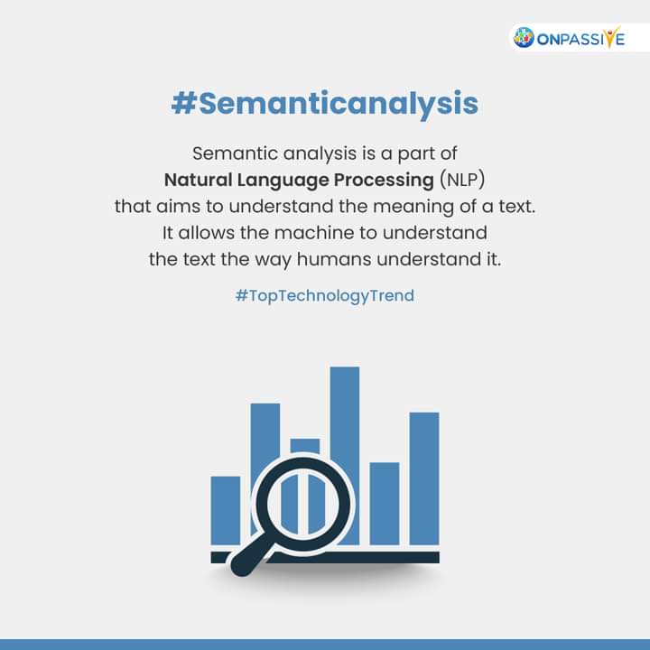 dsdineshsisodia's tweet photo. Semantic analysis is a part of Natural Language Processing (NLP) that aims to understand the meaning of a text. It allows the machine to understand the text the way humans understand it.

#hashtags #hashtagpost #ONPASSIVE #SemanticAnalysis https://t.co/8d0S9hRyIQ