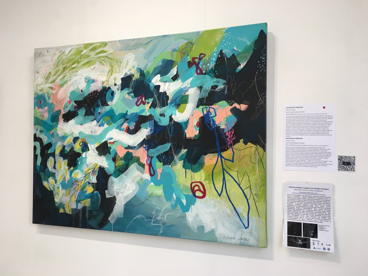 #filpromootio19 ⁦<a href="/helsinkiuni/">University of Helsinki</a>⁩ officiantit ⁦<a href="/AMS_Helsinki/">Art Meets Science</a>⁩. <a href="/ShannonAmey/">Shannon Amey</a>⁩ teos sai innoituksen ⁦@AiravaaraLab⁩ tutkimuksesta. Kiitos hauskasta illasta Marja-Liisa ja Mikko!
