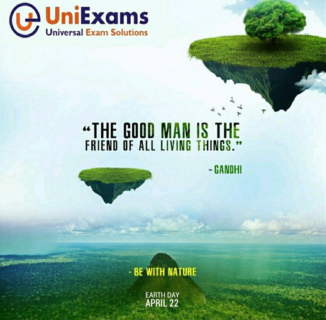 UNIEXAMS_IN's tweet photo. The World Earth Day, also known as the International Mother Earth Day, is celebrated every year on April 22. Countries across the globe come together to create more awareness about the dire need to protect our environment. https://t.co/Q5zesYWQ8M