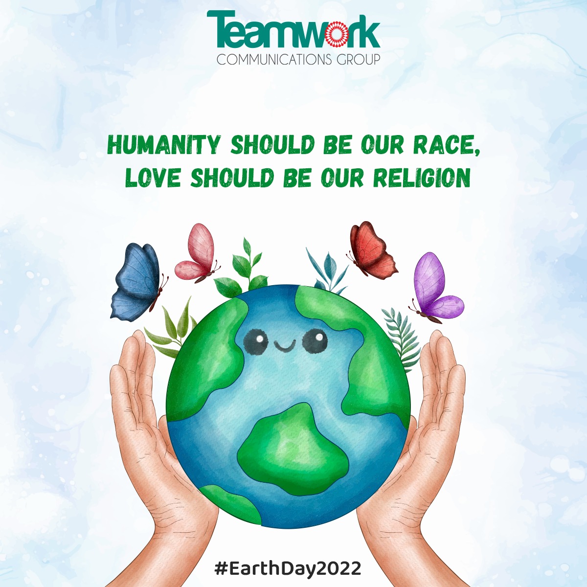 TeamworkPR's tweet photo. Letโs shed light on the environmental issues that affect our planet. Itโs time to pledge & take action to save our Mother Earth.
Let humanity prevail, and love be our religion. Happy Earth Day ๐
#TeamworkCommunicationsGroup #InvestInOurPlanet #EarthDay #EarthDay2022 https://t.co/SA6Ve1i5r5
