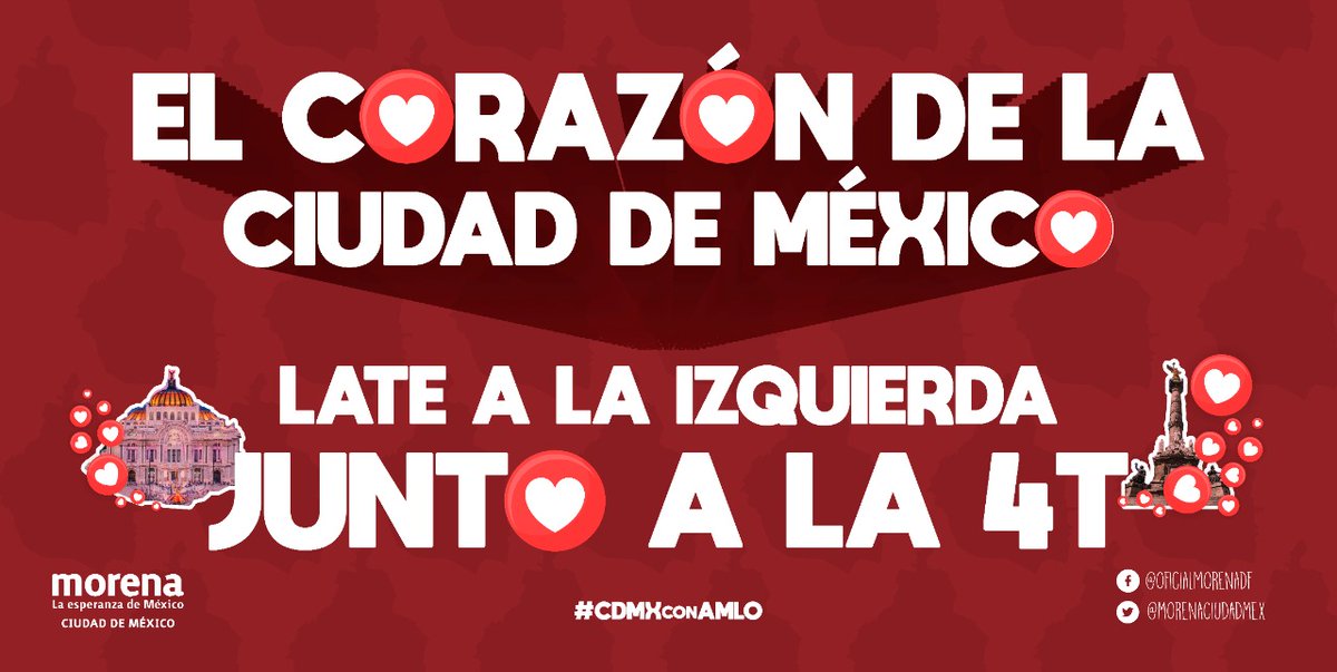 MorenaCiudadMex's tweet photo. #MorenaCDMX | Gracias a tu participación la #4T y el Presidente Andrés Manuel López Obrador siguen 🥰 #CDMXConAMLO https://t.co/xQGomxa6ac
