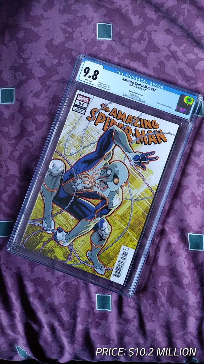 LamonYachty's tweet photo. 🍻 AMAZING SPIDER-MAN #863 WEAVER VARIANT COVER 9.8 CGC Spider-Man has a new suit and it's a serious upgrade in the field. Spidey is stronger, has wearable surveillance tech to augment the famous spidey sense and new web shooters.
    HOT NEW DEALS🌟  QTY:1
      $10.2 MILLION🏆 https://t.co/uzqLuTwQtU