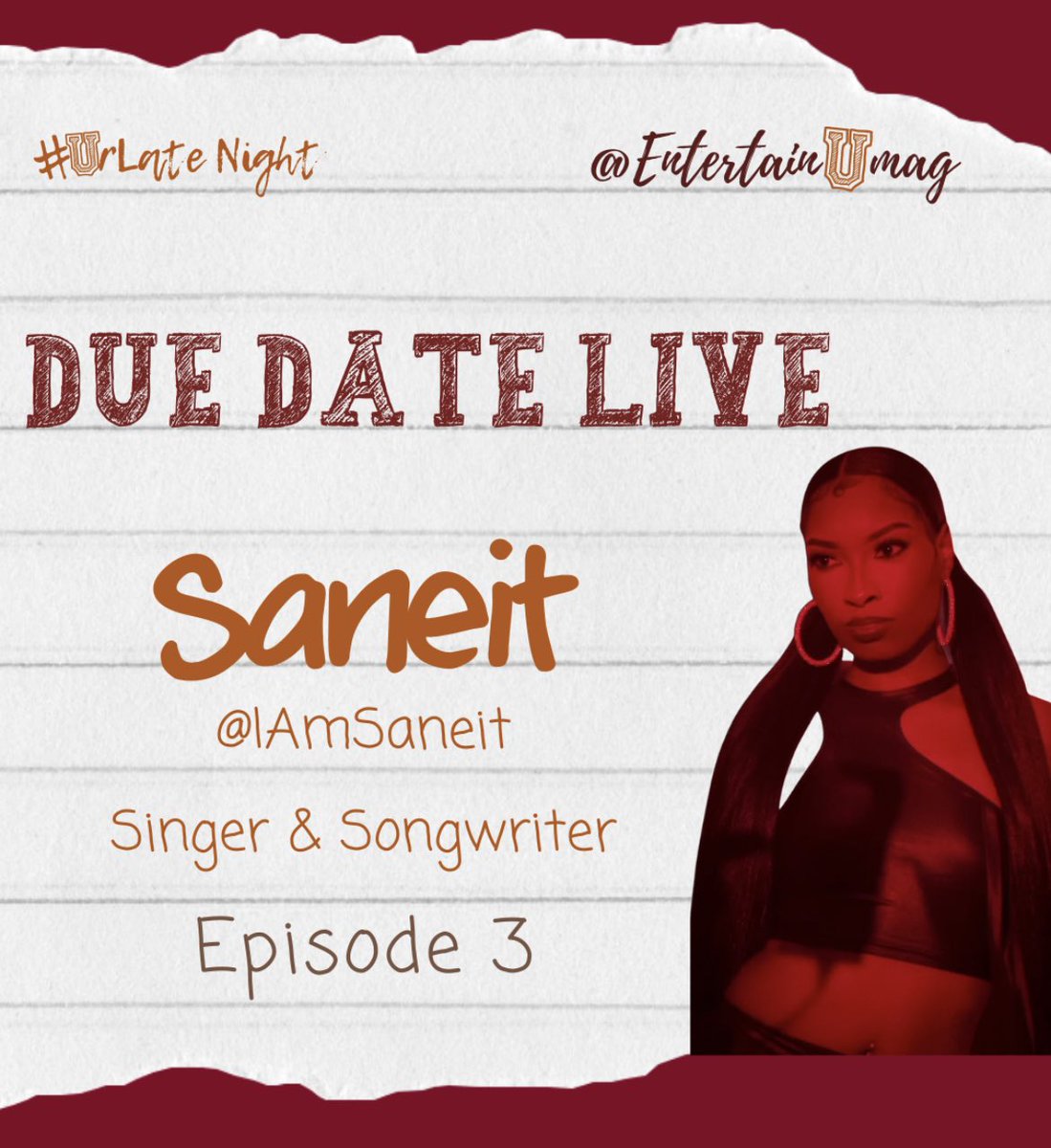 entertainumedia's tweet photo. Due Date Live Ep 3 w/ @_iamsaneit is up now! 🔥 

https://t.co/03vX32vhfp https://t.co/YO5ZZ6Css6
